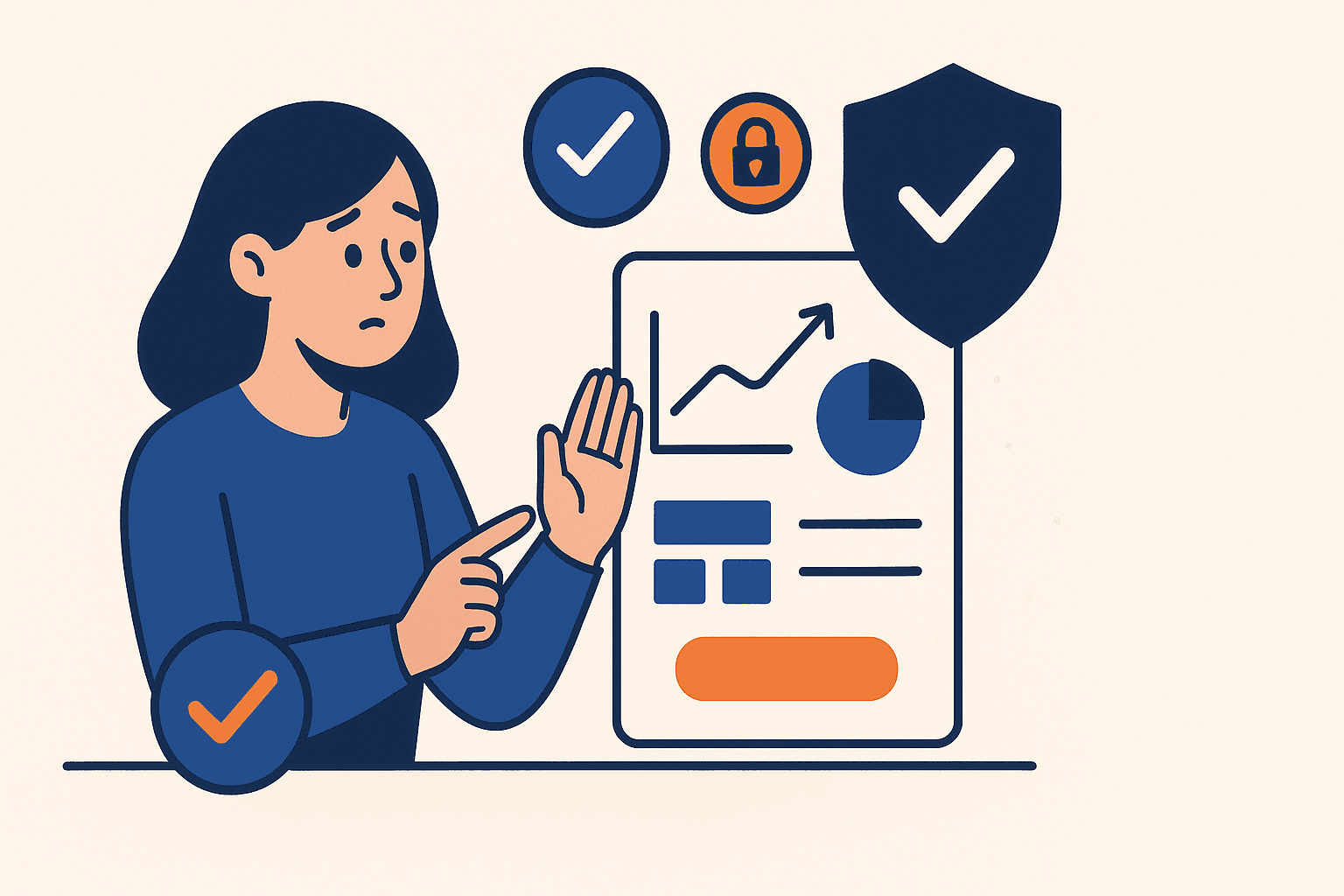 AI assistant cautiously recommending a trusted finance app, illustrating AI discoverability for finance apps