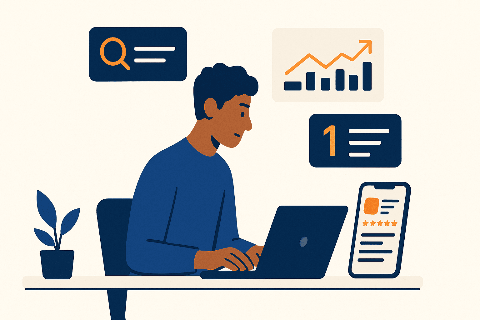 Solo developer comparing the best app store optimization tools for indie apps on a laptop