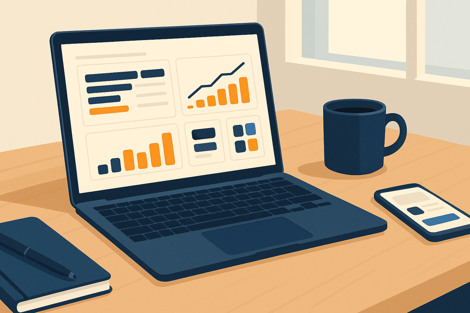 Dashboard view showing competitor analysis app store metrics and charts for mobile apps